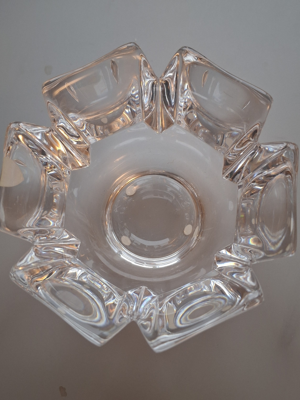 4.5"  Vintage Orrefors Sweden Crystal Bowl Sculpted Glass Candy Dish Home Decor - Picture 3 of 8